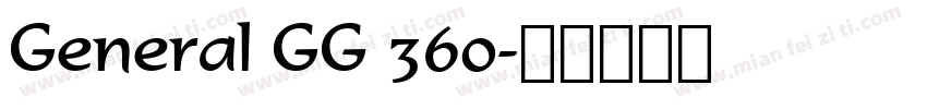 General GG 360字体转换